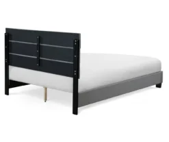 Gray Hudson Queen Upholstered Linen Fabric Bed -Home Furnishing Store 810513495 13