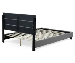 Gray Hudson Queen Upholstered Linen Fabric Bed -Home Furnishing Store 810513495 14