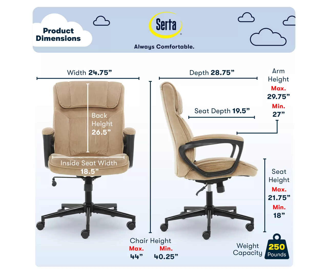 Serta Hannah Office Chair 15 Serta Hannah Office Chair - Image 15