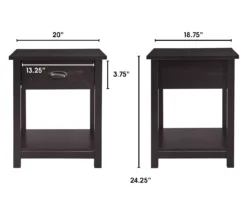 Baily Black Nightstand -Home Furnishing Store 810513516 4
