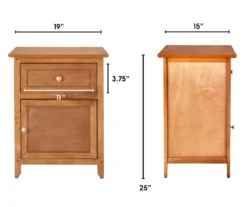 Alcott Light Brown Side Table With Drawer 28 Alcott Light Brown Side Table With Drawer -Home Furnishing Store 810513518 3