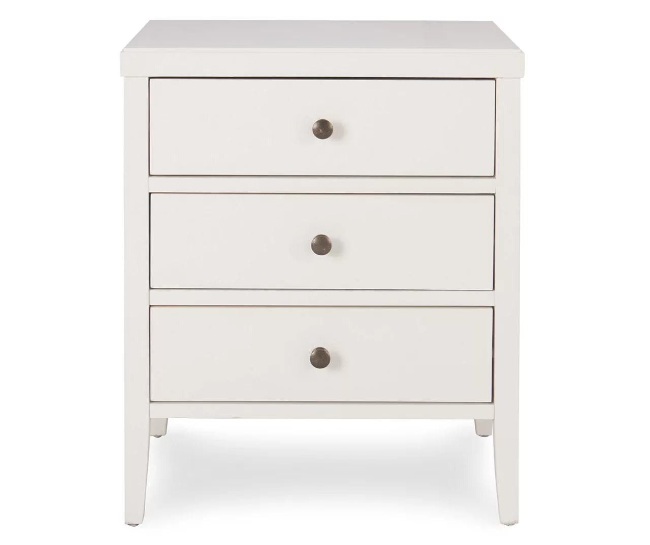 White Finley Wood 3-Drawer Nightstand 13 White Finley Wood 3-Drawer Nightstand - Image 13