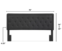Charcoal Gray Amery Upholstered King Headboard -Home Furnishing Store 810513527 4