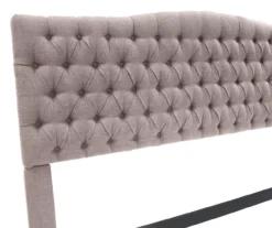 Brown Upholstered Linen King Headboard -Home Furnishing Store 810513534 2