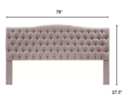 Brown Upholstered Linen King Headboard -Home Furnishing Store 810513534 4