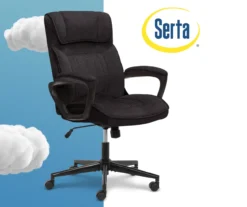 Hannah Charcoal Gray Microfiber Office Chair 39 Hannah Charcoal Gray Microfiber Office Chair -Home Furnishing Store 810513553