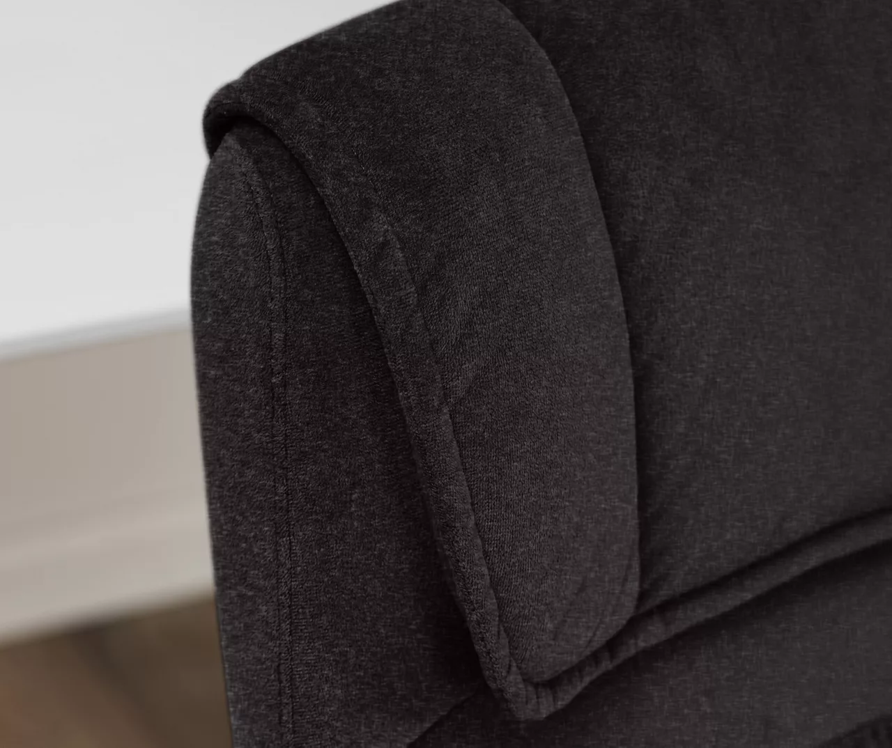 Hannah Charcoal Gray Microfiber Office Chair 4 Hannah Charcoal Gray Microfiber Office Chair - Image 4