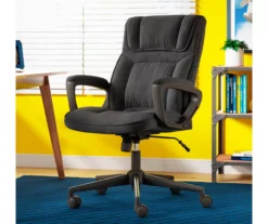Hannah Charcoal Gray Microfiber Office Chair 22 Hannah Charcoal Gray Microfiber Office Chair -Home Furnishing Store 810513553 A0 12