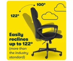 Hannah Charcoal Gray Microfiber Office Chair 26 Hannah Charcoal Gray Microfiber Office Chair -Home Furnishing Store 810513553 A0 8