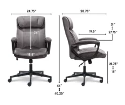 Gray & Black Executive Office Chair 24 Gray & Black Executive Office Chair -Home Furnishing Store 810513554 3