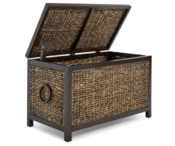 Rustic Black Wicker Storage Trunk 17 Rustic Black Wicker Storage Trunk -Home Furnishing Store 810513555 4