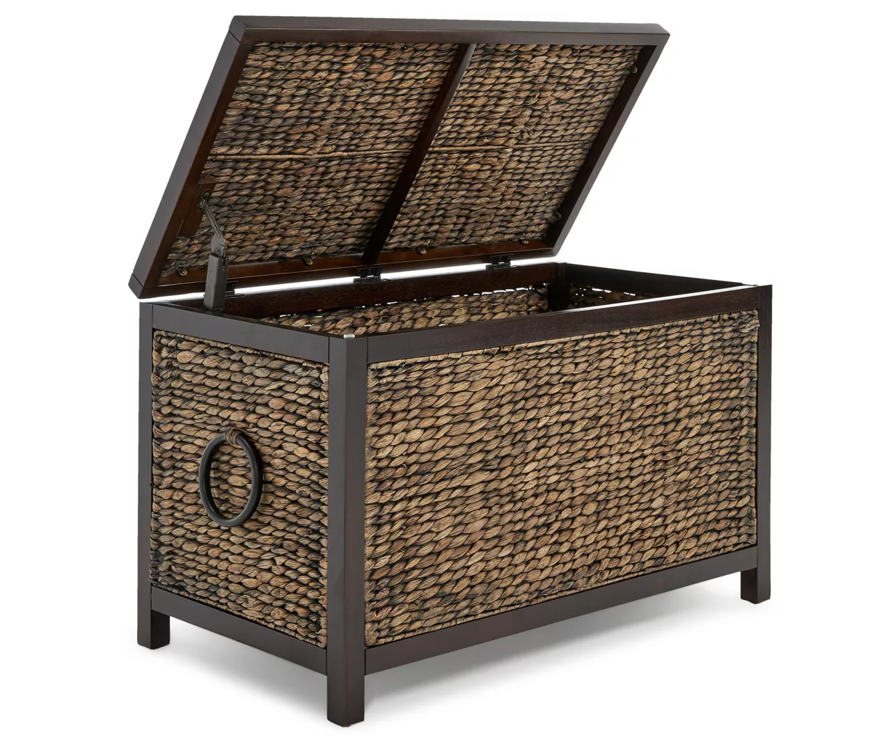 Rustic Black Wicker Storage Trunk 3 Rustic Black Wicker Storage Trunk - Image 3