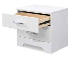 White Hudson 2-Drawer Wood Nightstand -Home Furnishing Store 810513558 5