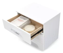 White Hudson 2-Drawer Wood Nightstand -Home Furnishing Store 810513558 7