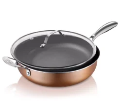 Cast Textured 15.55" Sauté Pan With Lid