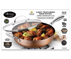 Cast Textured 15.55" Sauté Pan With Lid -Home Furnishing Store 810516447 3