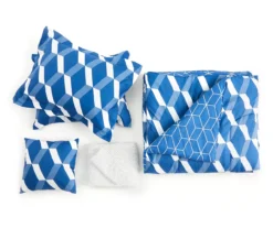 Navy Geometric Twin XL 6-Piece Comforter Set