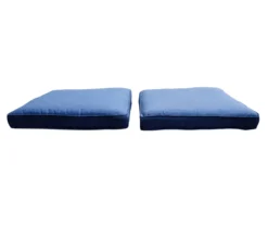Oakmont Navy Replacement Patio Ottoman Cushions, 2-Pack