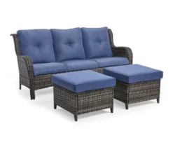 Oakmont Navy Replacement Patio Ottoman Cushions, 2-Pack -Home Furnishing Store 810516861 810516863