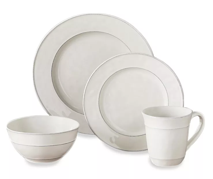 Cream Reactive 16-Piece Dinnerware Set 1 Cream Reactive 16-Piece Dinnerware Set