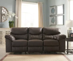 Boxberg Teak Faux Leather Reclining Sofa 8 Boxberg Teak Faux Leather Reclining Sofa -Home Furnishing Store 810519659 2