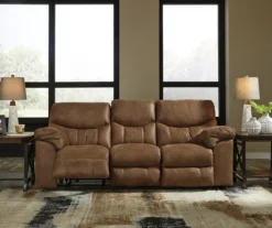 Boxberg Bark Faux Leather Reclining Sofa 9 Boxberg Bark Faux Leather Reclining Sofa -Home Furnishing Store 810519664 2