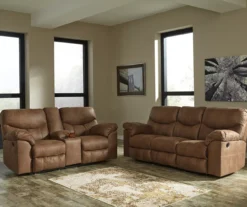 Boxberg Bark Faux Leather Reclining Console Loveseat 11 Boxberg Bark Faux Leather Reclining Console Loveseat -Home Furnishing Store 810519664 810519667