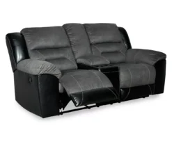 Earhart Faux Leather Reclining Console Loveseat -Home Furnishing Store 810519695 4