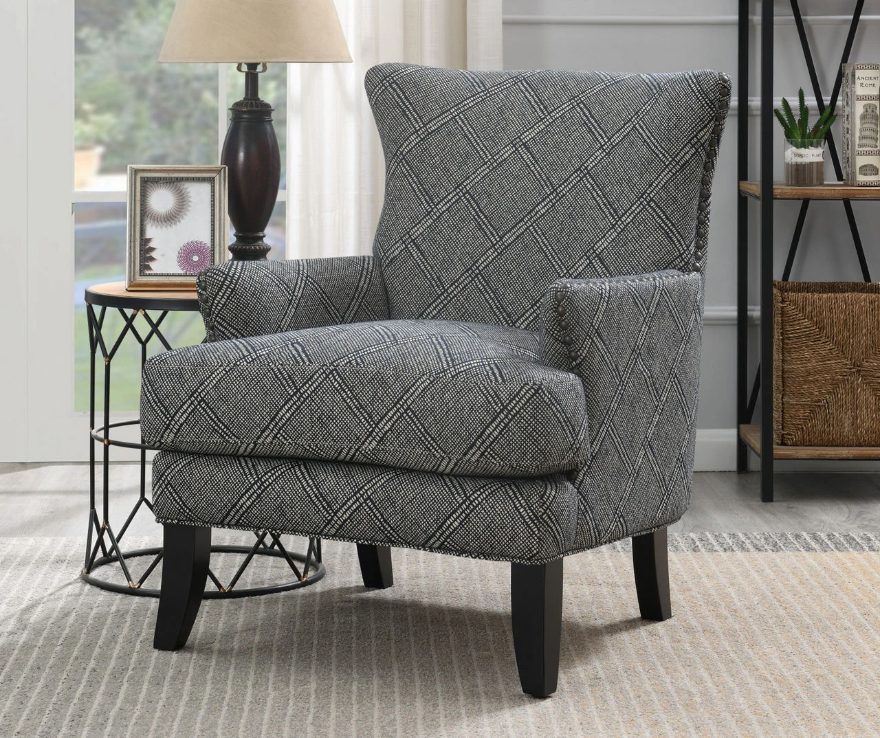 Bossa Gray Print Accent Chair 7 Bossa Gray Print Accent Chair - Image 7