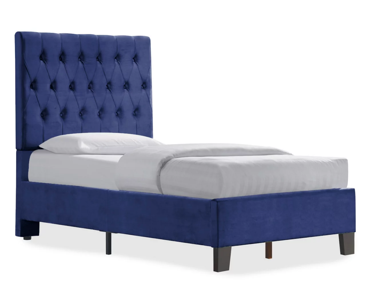 Decatur Navy Twin Upholstered Bed 3 Decatur Navy Twin Upholstered Bed - Image 3