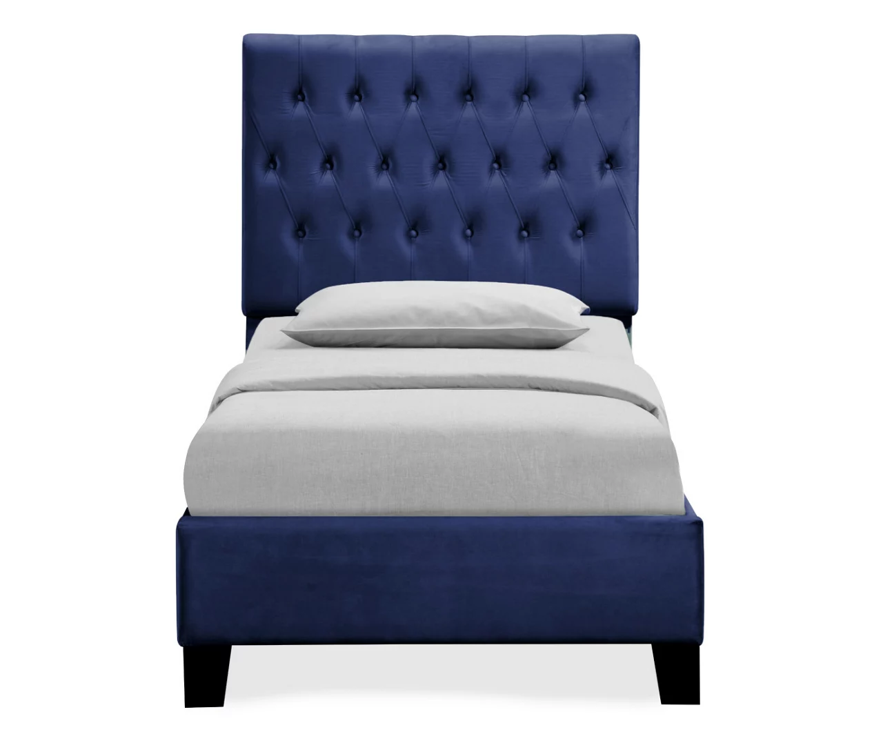 Decatur Navy Twin Upholstered Bed 2 Decatur Navy Twin Upholstered Bed - Image 2