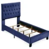 Decatur Navy Twin Upholstered Bed
