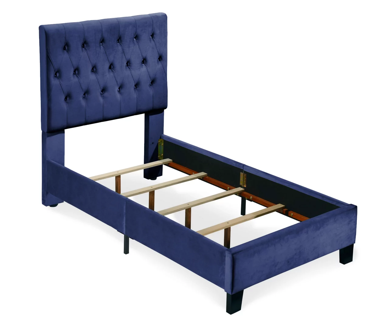 Decatur Navy Twin Upholstered Bed 1 Decatur Navy Twin Upholstered Bed