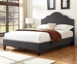 Lombard Charcoal Gray Full Upholstered Bed -Home Furnishing Store 810519983 7