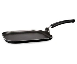 11" Black Square Non-Stick Rivet Handle Griddle