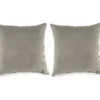 Dove Gray Outdoor Throw Pillows, 2-Pack