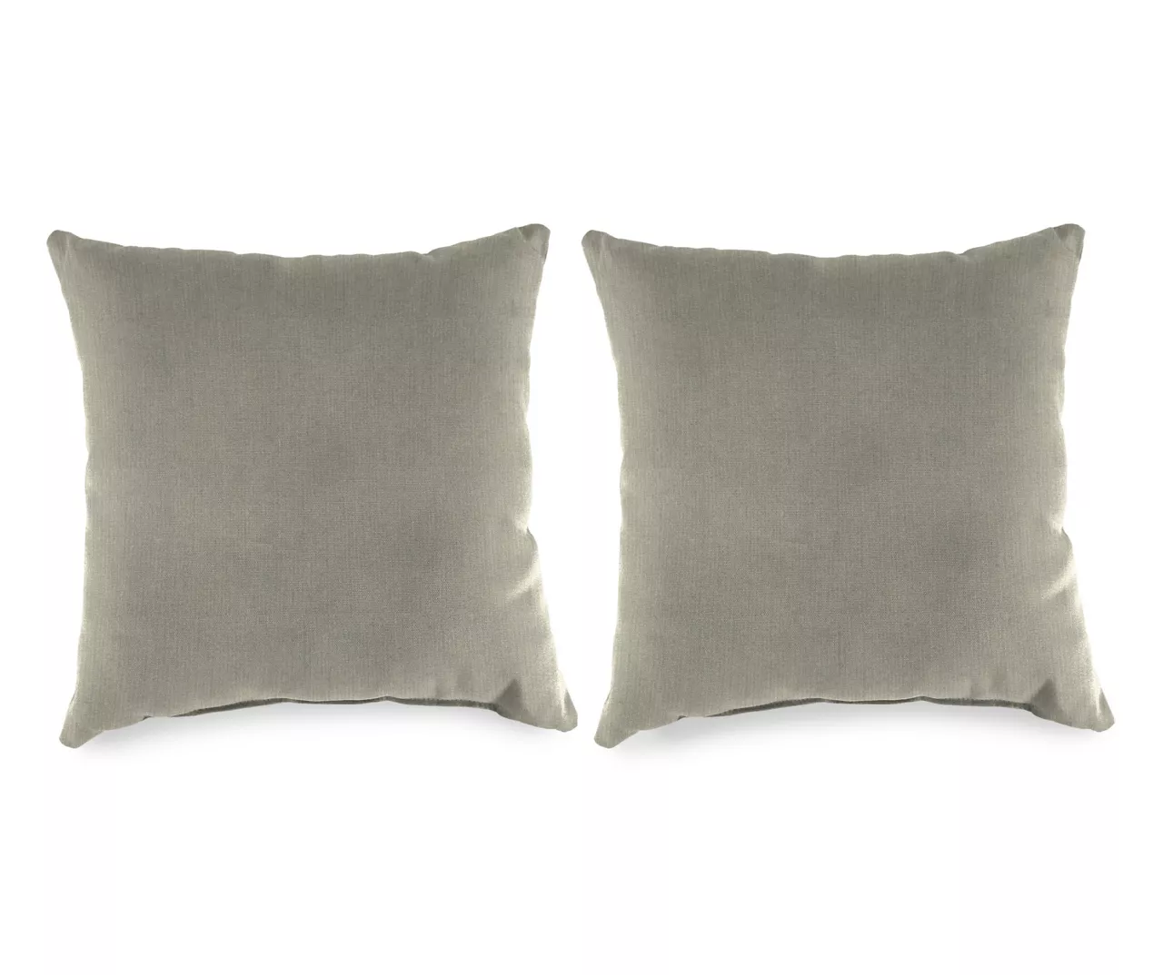 Dove Gray Outdoor Throw Pillows, 2-Pack 1 Dove Gray Outdoor Throw Pillows, 2-Pack