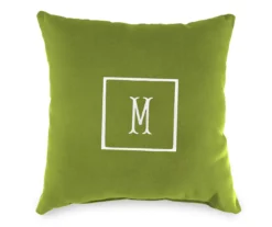 "M" Monogram Indoor/Outdoor Throw Pillow -Home Furnishing Store 810522304
