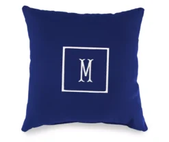 "M" Monogram Indoor/Outdoor Throw Pillow -Home Furnishing Store 810522315