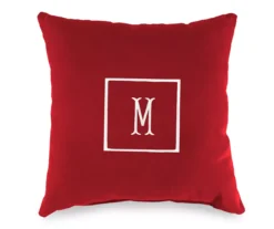 "M" Monogram Indoor/Outdoor Throw Pillow -Home Furnishing Store 810522326