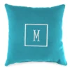 "M" Monogram Indoor/Outdoor Throw Pillow
