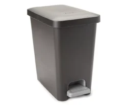 Black Step-On 2.7 Gallon Waste Can With Removable Liner