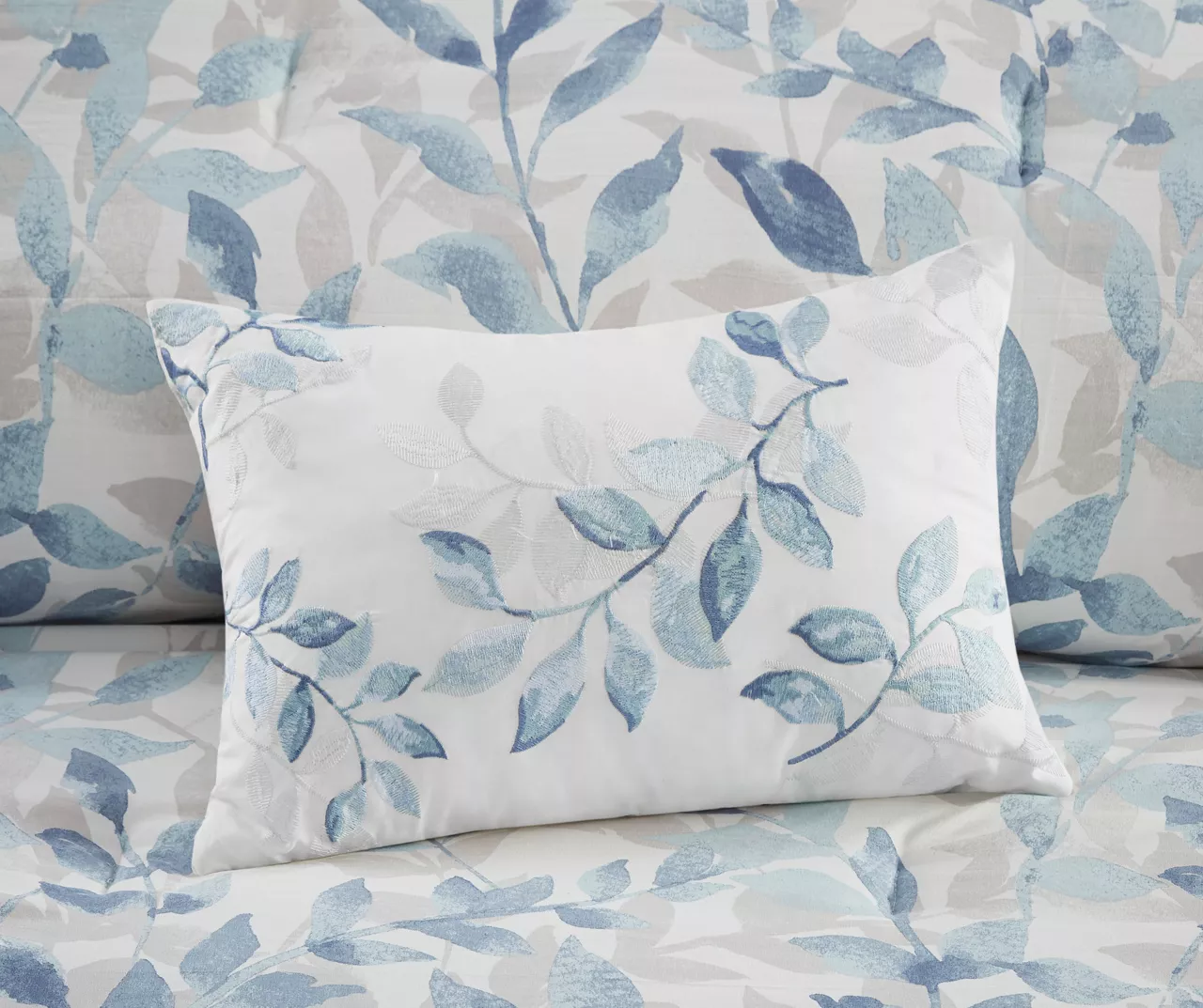 Leisha Blue Twin 6-Piece Reversible Comforter Set 16 Leisha Blue Twin 6-Piece Reversible Comforter Set - Image 16