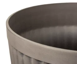 Stone Round Vertical Stripe 2-Piece Plastic Planter Set -Home Furnishing Store 810525066 3