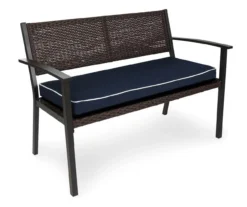 Navy Blue Deluxe Outdoor Bench Cushion -Home Furnishing Store 810525199 1