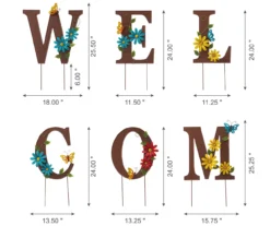 "Welcome" Letter 7-Piece Yard Stakes & Wall Decor Set -Home Furnishing Store 810525500 19