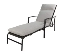 Linen-Gray Outdoor Chaise Cushion -Home Furnishing Store 810525542 3