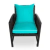 Turquoise 4-Piece Deluxe Outdoor Chair Cushion Set