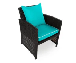 Turquoise 4-Piece Deluxe Outdoor Chair Cushion Set -Home Furnishing Store 810525552 3