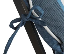 Captain's Blue Stripe High-Back Reversible Outdoor Chair Cushion -Home Furnishing Store 810525557 8